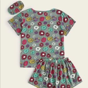 Donuts T-shirt & Shorts Pajamas Set